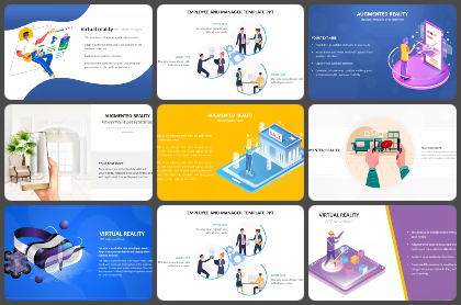 virtual and augmented reality Powerpoint Templates
